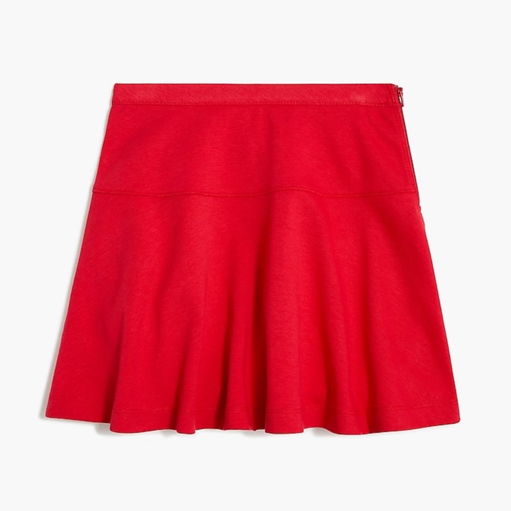 J Crew wool blend flare short skirt red size 6